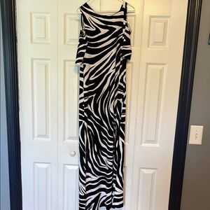 Zebra Print Maxi Dress